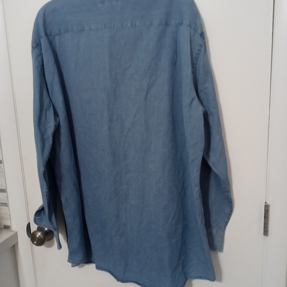 Paul & Shark Yachting Long sleeve Button down Denim Embroidered logo Shirt - Picture 9 of 9